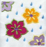 Flower Power Square - Raindrops