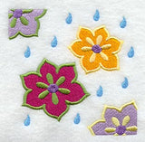 Flower Power Square - Raindrops