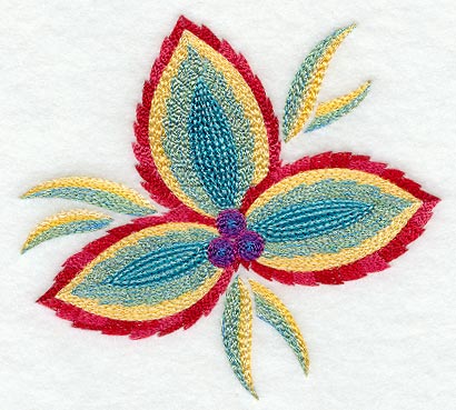 Crewel Fashion Flower 1 (Variegated Thread)
