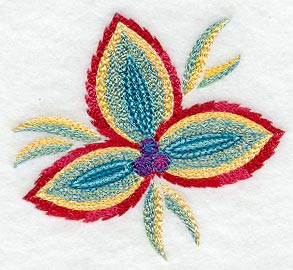 Crewel Fashion Flower 1 (Variegated Thread)