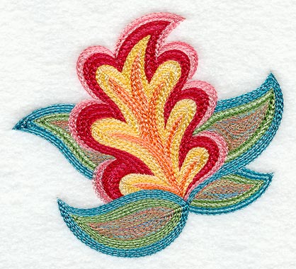 Crewel Fashion Flower 2 (Variegated Thread)