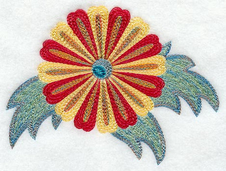 Crewel Fashion Flower 4 (Variegated Thread)