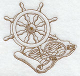 Ship Wheel and Map