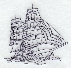 Tall Ship with 14 Sails