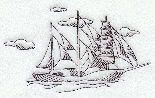 Tall Ship with 13 Sails