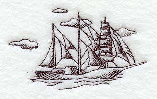 Tall Ship with 13 Sails