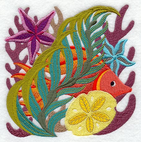 Jacobean Coral Reef Square