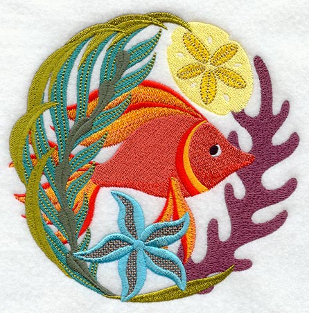 Jacobean Coral Reef Circle