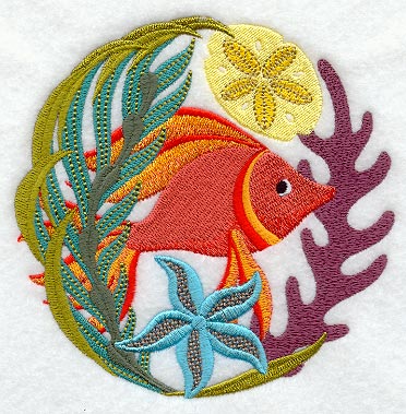 Jacobean Coral Reef Circle