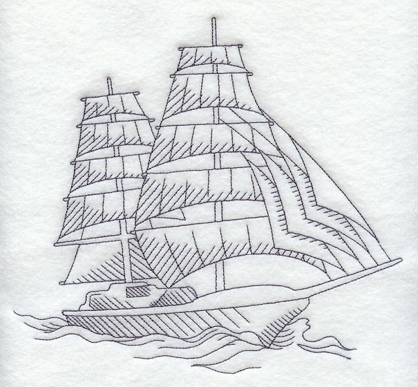 Tall Ship with 14 Sails