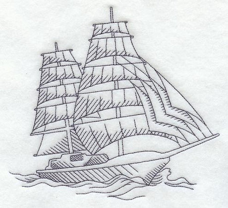 Tall Ship with 14 Sails