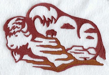 Bison Silhouette Scene