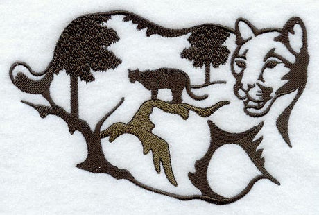 Mountain Lion Silhouette Scene