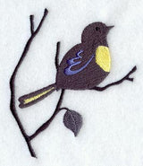 Branch Silhouette with Bright Bird