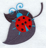 Leaf Silhouette with Lovely Ladybug