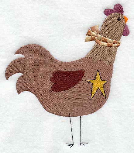 Country Hen with Star