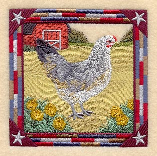 Ameraucana Hen Square
