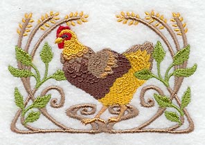 Art Nouveau Hen