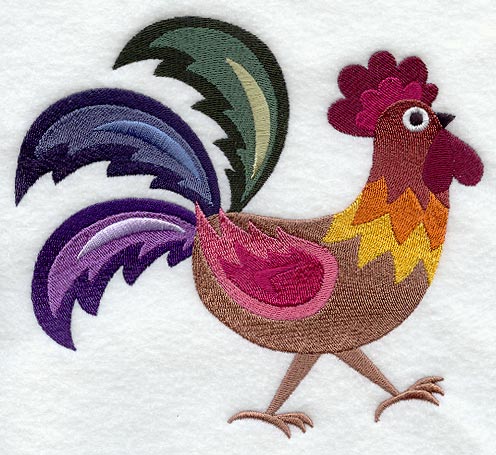 Colorful Cluck Rooster