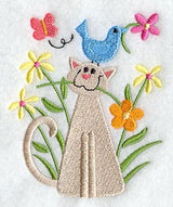 Country Cat in Flowers