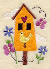 Country Birdhouse in Flowers