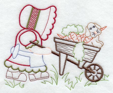 Sunbonnet Sue with Wheelbarrow (Vintage)