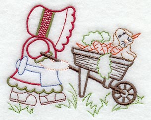 Sunbonnet Sue with Wheelbarrow (Vintage)