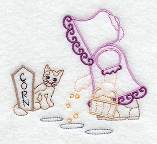 Sunbonnet Sue Planting Corn (Vintage)