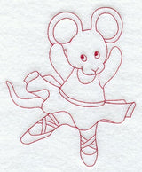 Bethany the Ballerina (Redwork)