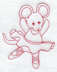 Bethany the Ballerina (Redwork)