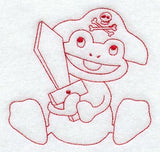 Powell the Pirate (Redwork)