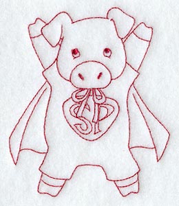 Stewart the Superhero (Redwork)