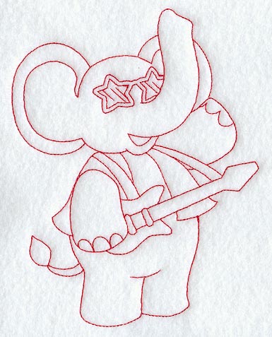 Ruby the Rockstar (Redwork)