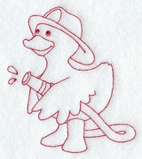 Foster the Fireman (Redwork)