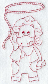 Campbell the Cowboy (Redwork)