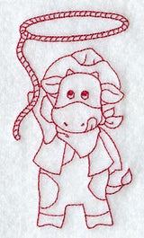 Campbell the Cowboy (Redwork)