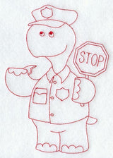 Phillip the Police Officer (Redwork)