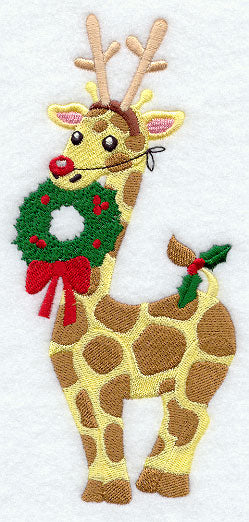 Greta Giraffe Plays Reindeer