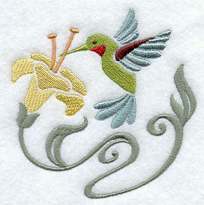 Art Nouveau Hummingbird
