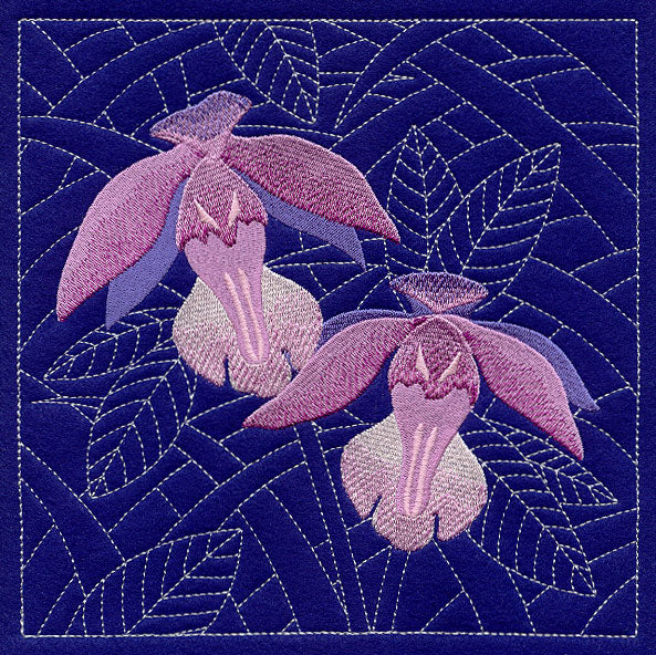 Orchid Sashiko Square