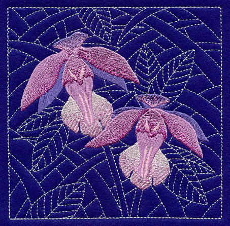 Orchid Sashiko Square