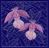 Orchid Sashiko Square