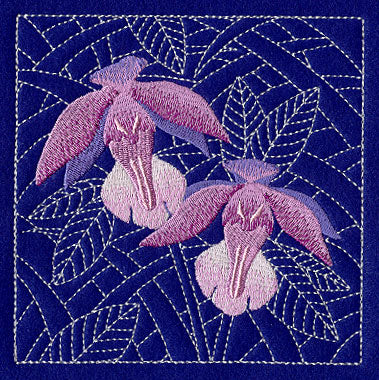 Orchid Sashiko Square