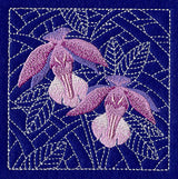 Orchid Sashiko Square