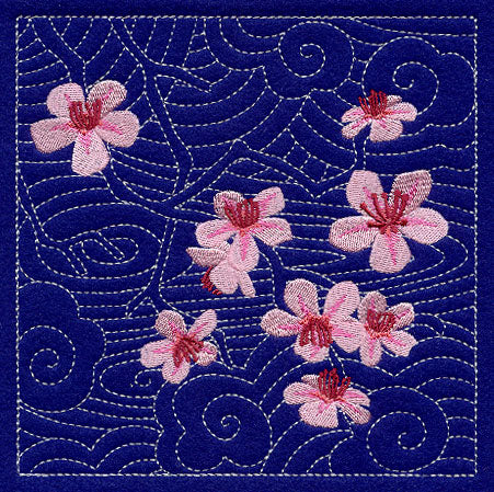 Cherry Blossom Sashiko Square