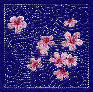 Cherry Blossom Sashiko Square