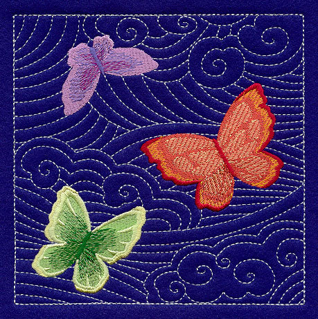 Butterfly Sashiko Square