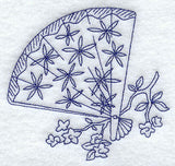Fan with Blossoms (Bluework)