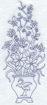 Cherry Blossoms in Vase (Bluework)