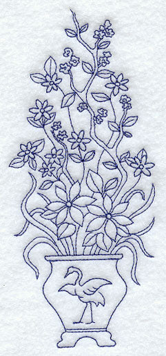 Cherry Blossoms in Vase (Bluework)